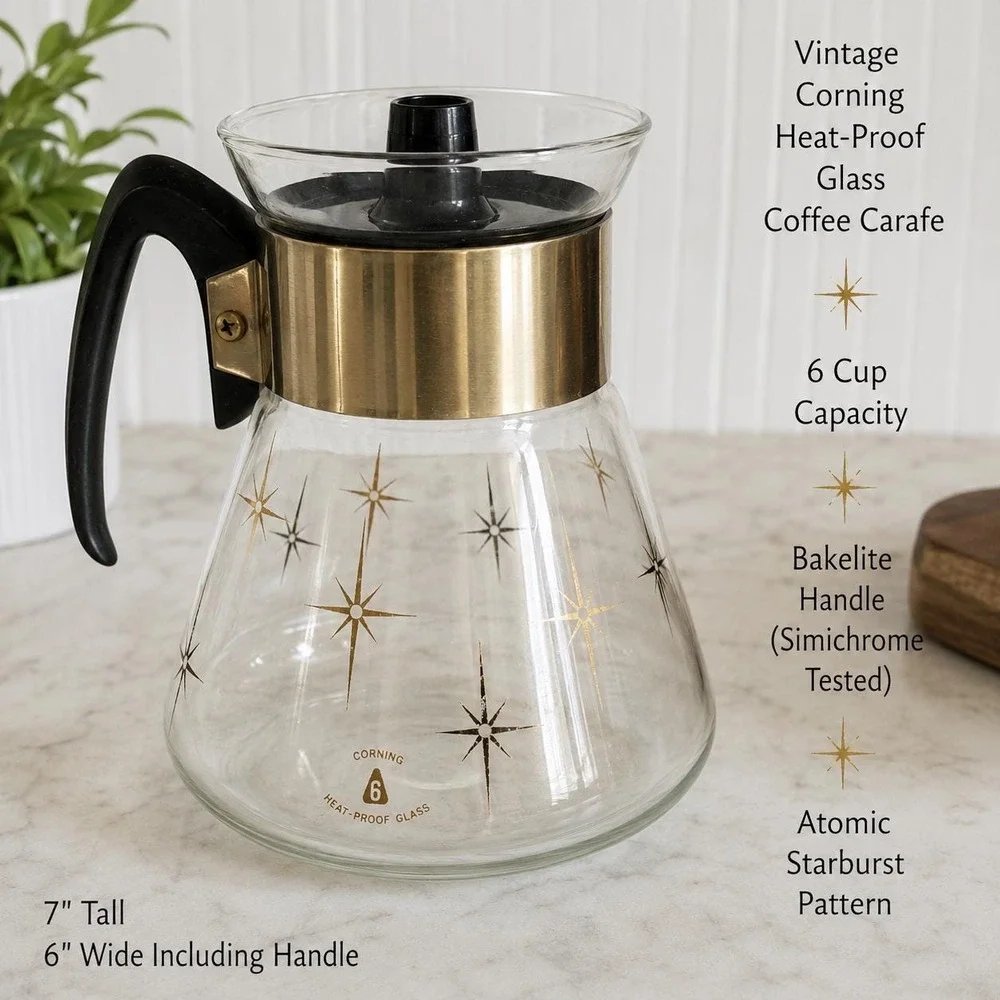 Vintage Atomic Starburst Coffee Carafe
